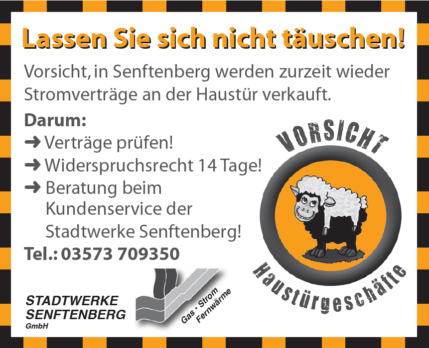 Vorsicht vor Haustürgeschäften!